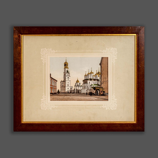 Фотохром «Москва. Иван Великий и Царь-Пушка»